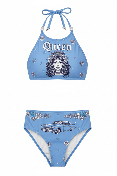 Baby Blue Queen Chicana Bikini