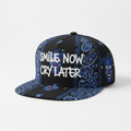 Black Hat with Blue Bandana Smile Now Cry Later Clowns