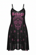 Black Savage Sugar Skull Mini Cover Up