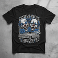 Black Shirt - Smile Now Cry Later Lowrider with Blue Roses