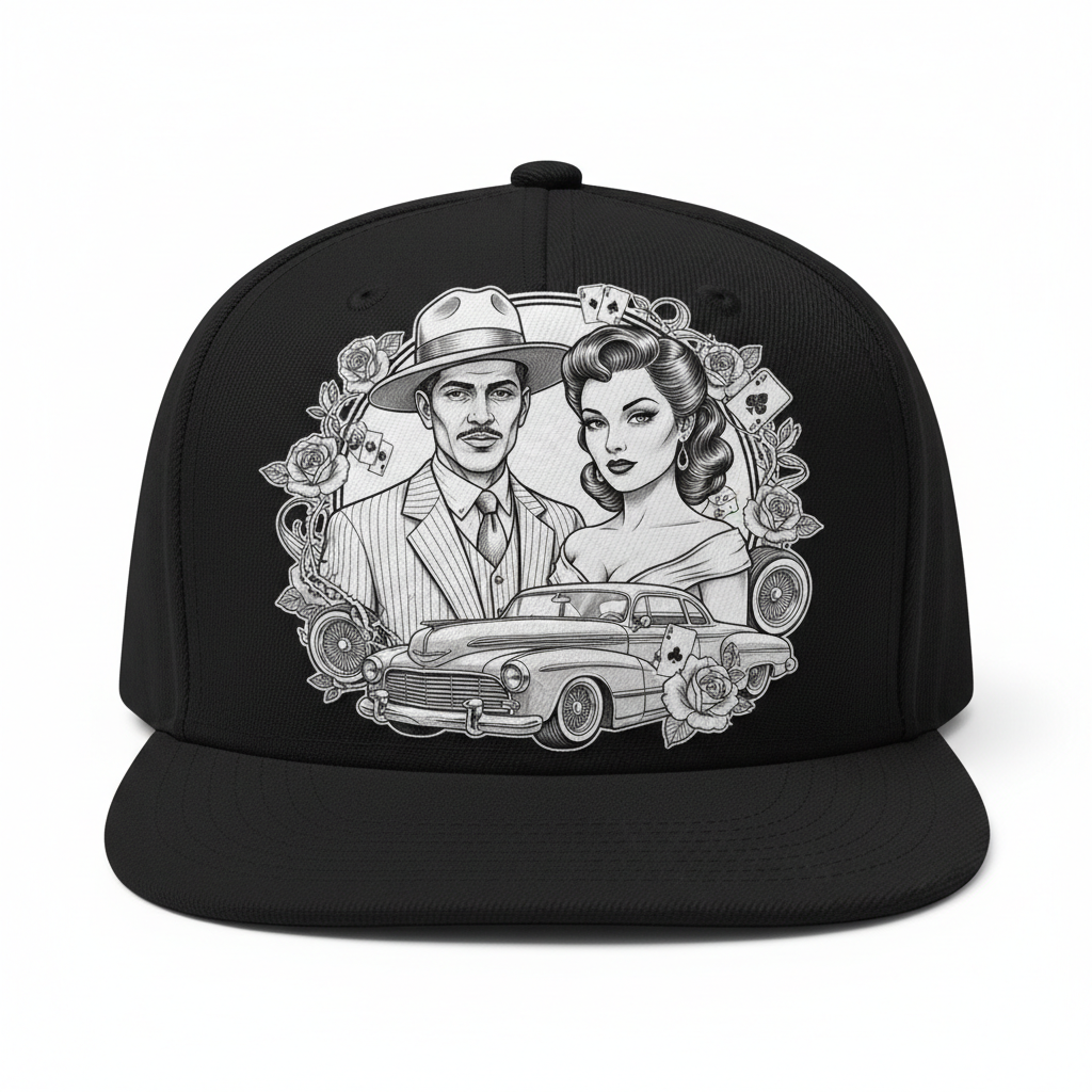 Chicano Bonnie & Clyde Snapback Hat