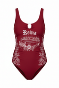 Deep Red Reina Chicana One Piece