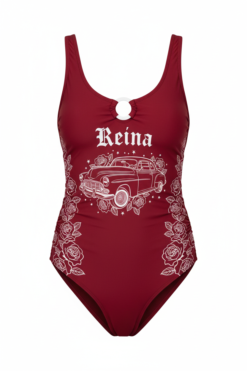 Deep Red Reina Chicana One Piece