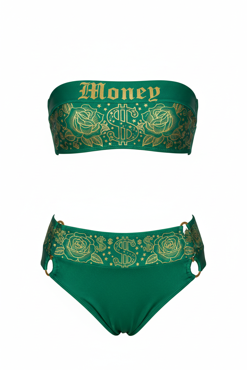 Emerald Green Money Chicana Bikini
