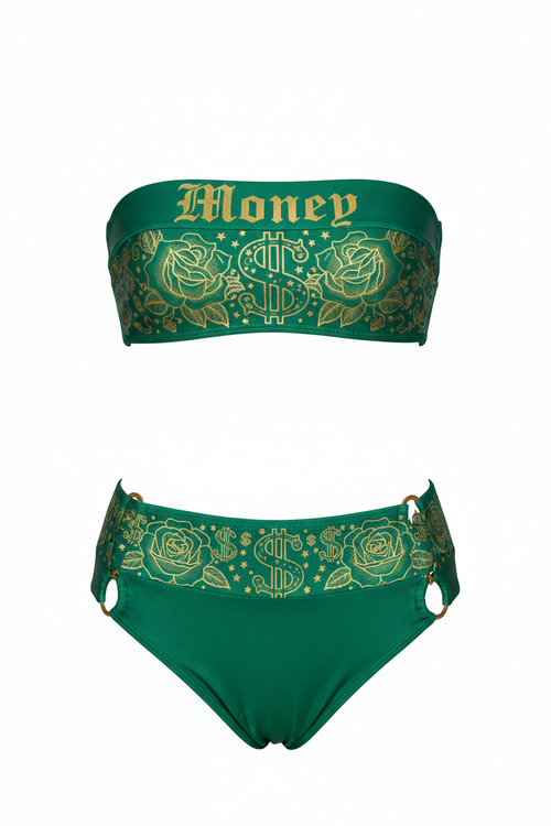Emerald Green Money Chicana Bikini