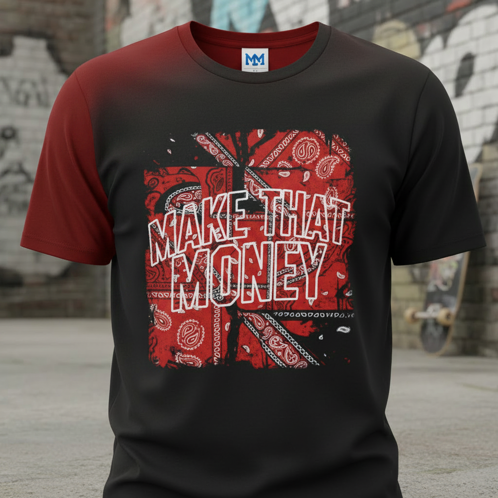 Men's Red Bandana Shirt - Make That Money