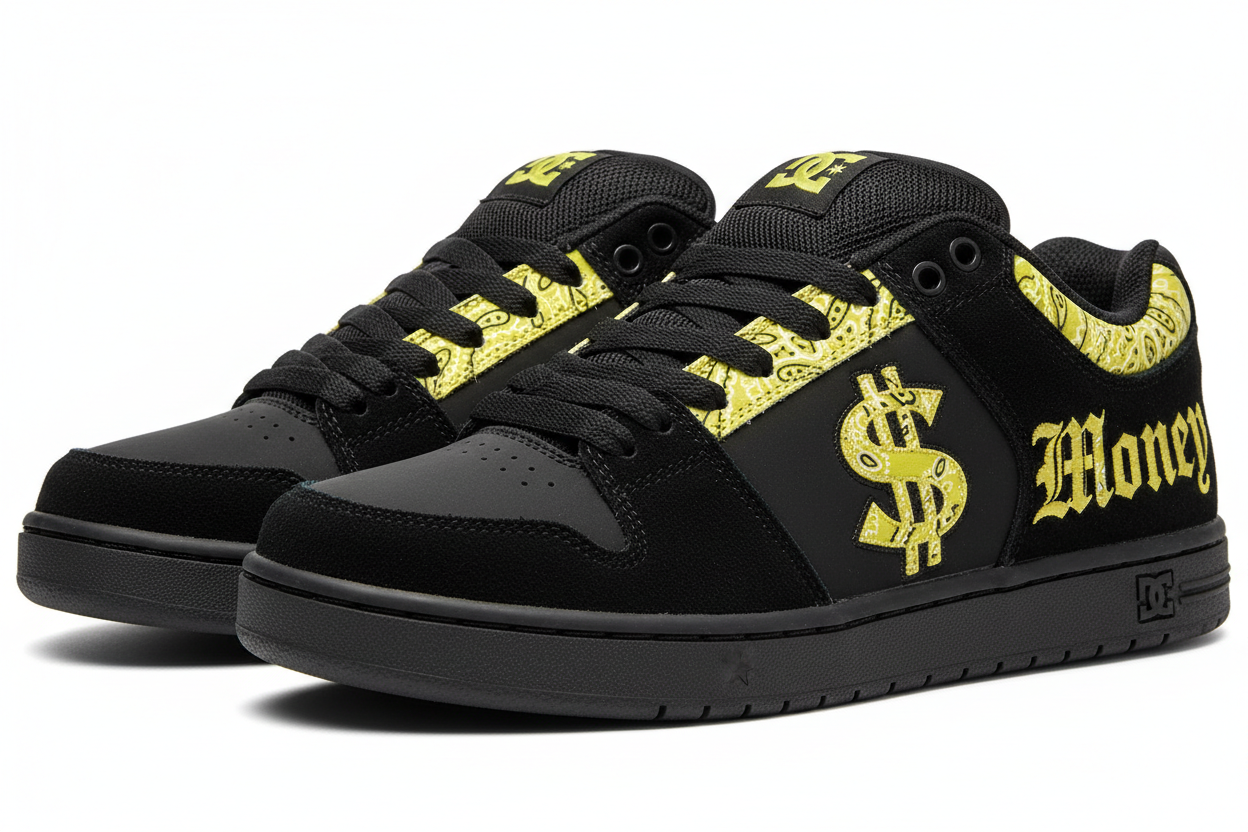 Money DC Shoes - Lime Yellow Bandana