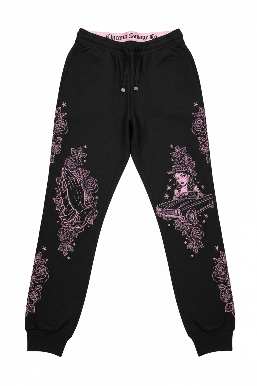 Praying Hands Chicana Joggers