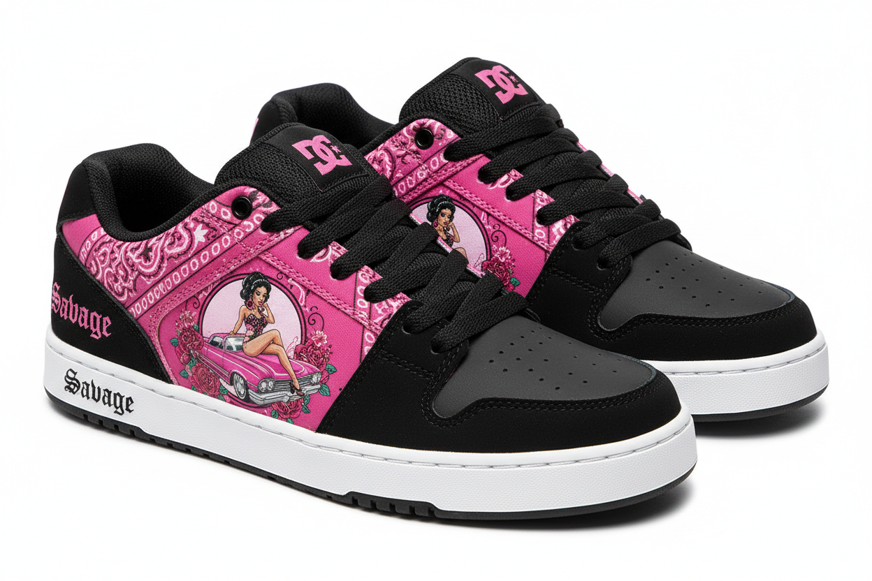 Savage Chicana Lowrider DC Shoes - Pink