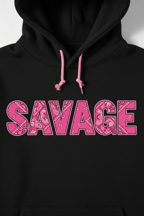 Savage Pink Bandana Hoodie