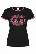 Savage Women's Chicana Shirt - Pink Bandana
