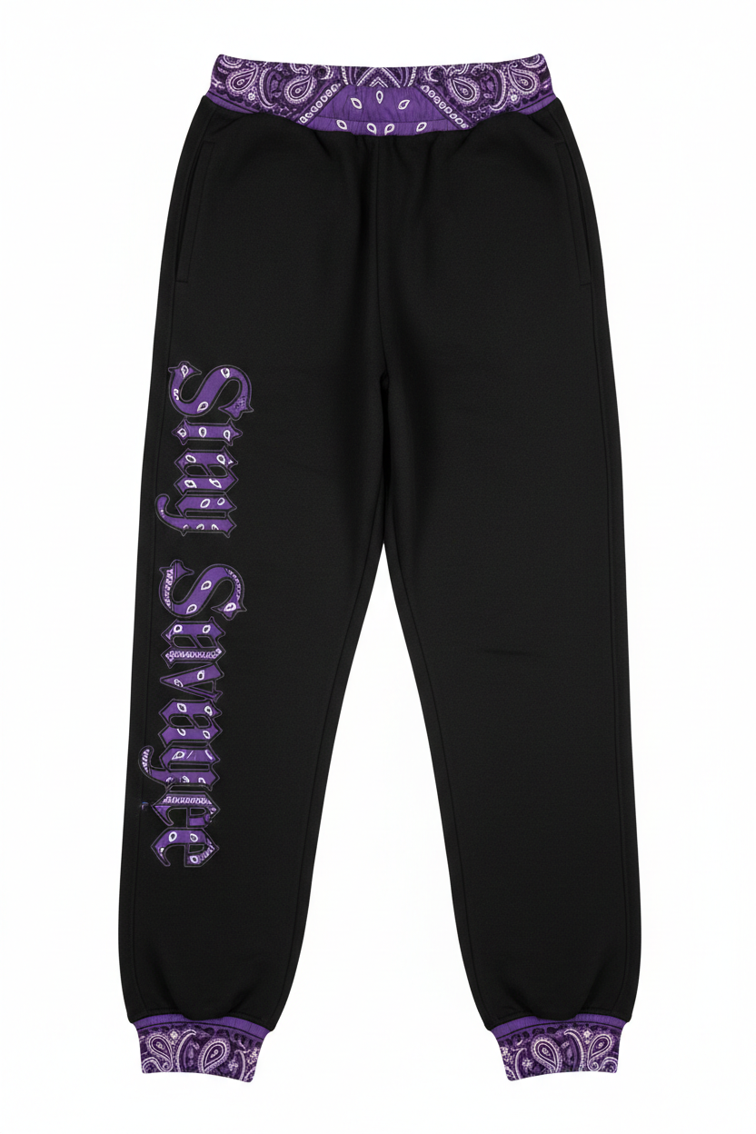 Stay Savage Women's Sweatpants - Purple
