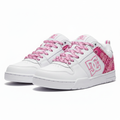 White DC Shoes with Pink Bandana Trim